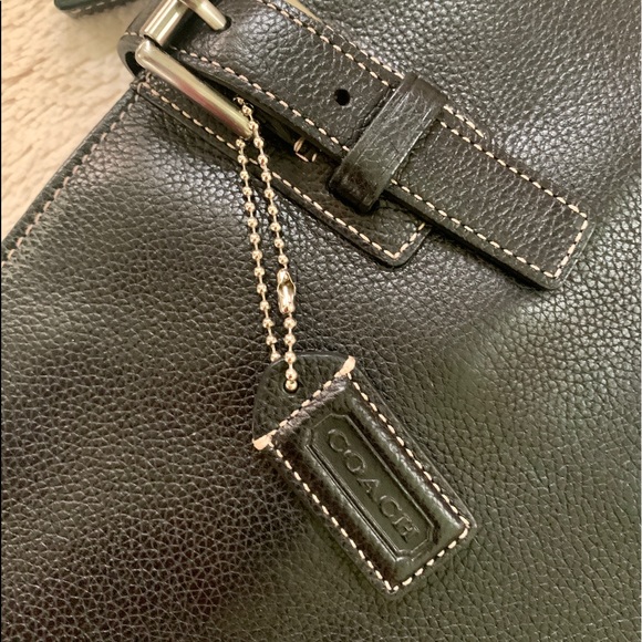 👑✅PRICE FIRM✅ COACH Black Leather Business Briefcase - Picture 7 of 17